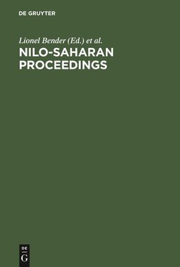 Nilo-Saharan Proceedings