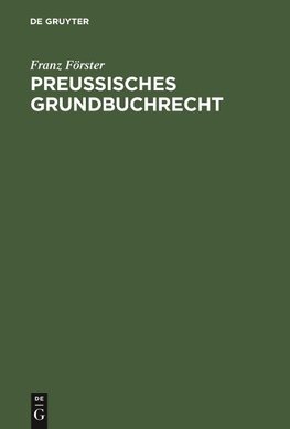 Preußisches Grundbuchrecht