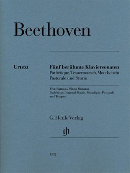 Fünf berühmte Klaviersonaten op. 13, op. 26, op. 27 Nr. 2, op. 28 und op. 31 Nr. 2