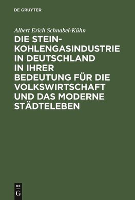 Die Steinkohlengasindustrie in Deutschland in ihrer Bedeutung für die Volkswirtschaft und das moderne Städteleben