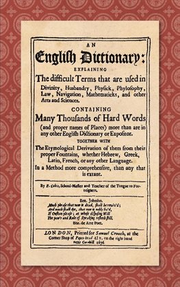 An English Dictionary (1676)