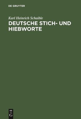 Deutsche Stich- und Hiebworte