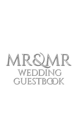 Mr and  Mr  Wedding Guest  Book