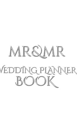 Mr and  Mr  Wedding Planner Journal  Book