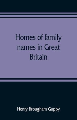 Homes of family names in Great Britain