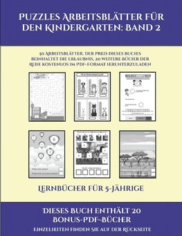 Lernbücher für 5-Jährige (Puzzles Arbeitsblätter für den Kindergarten