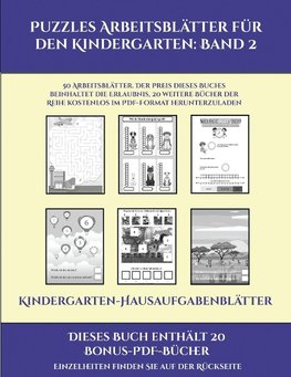 Kindergarten-Hausaufgabenblätter (Puzzles Arbeitsblätter für den Kindergarten