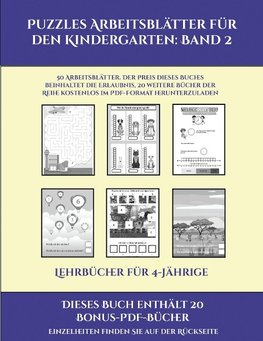 Lehrbücher für 4-Jährige (Puzzles Arbeitsblätter für den Kindergarten