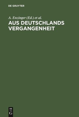 Aus Deutschlands Vergangenheit