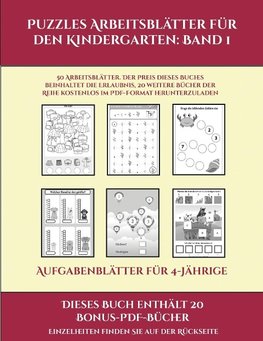 Aufgabenblätter für 4-Jährige (Puzzles Arbeitsblätter für den Kindergarten