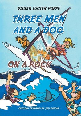 Three Men and a Dog on a Rock