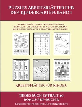 Arbeitsblätter für Kinder (Puzzles Arbeitsblätter für den Kindergarten