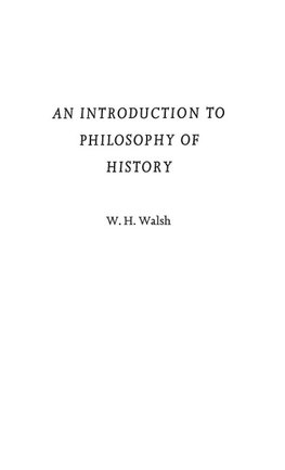 An Introduction to Philosophy of History