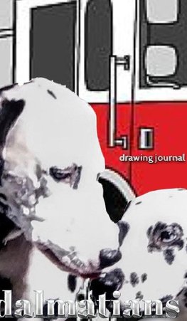 Dalmatian fire dogs children's and adults coloring book creative journal