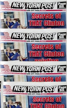 Bill clinton Blue Dress  Painting New York Post Artist skecthBook