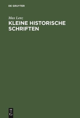 Kleine historische Schriften