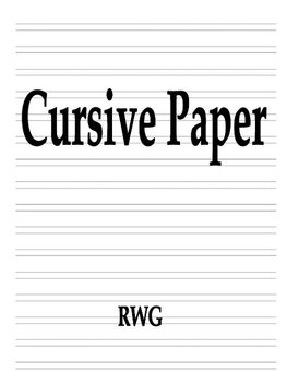 Cursive Paper