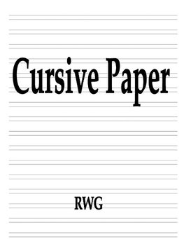 Cursive Paper