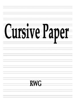 Cursive Paper