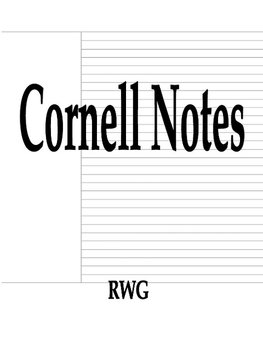 Cornell Notes