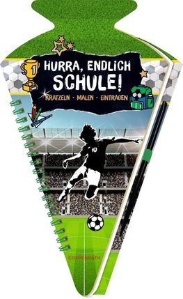 Schultüten-Kratzelbuch - Fußball - Hurra, endlich Schule!