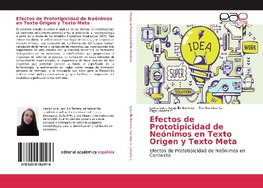 Efectos de Prototipicidad de Neónimos en Texto Origen y Texto Meta