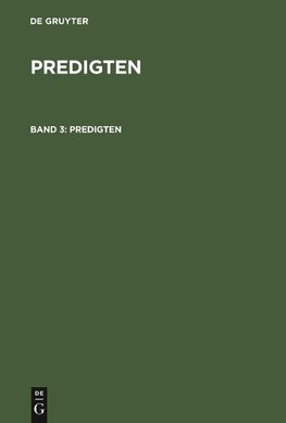 Predigten, Band 3