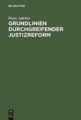 Grundlinien durchgreifender Justizreform