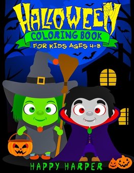 Halloween Coloring Book for Kids Ages 4-8