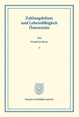 Zahlungsbilanz und Lebensfähigkeit Österreichs.