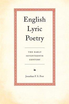 Post, J: English Lyric Poetry