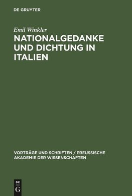 Nationalgedanke und Dichtung in Italien