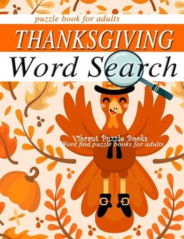 THANKSGIVING word search puzzle books for adults.