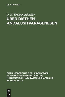 Über Disthen-Andalusitparagenesen