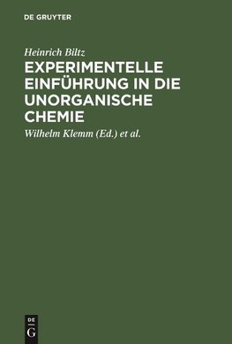 Experimentelle Einführung in die unorganische Chemie