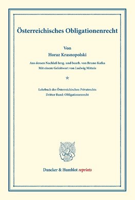 Lehrbuch des Österreichischen Privatrechts.