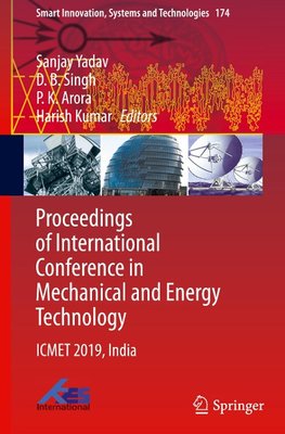 Proceedings of International Conference in Mechanical and Energy Technology