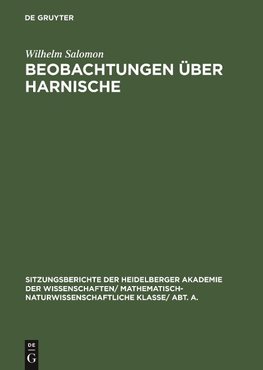 Beobachtungen über Harnische