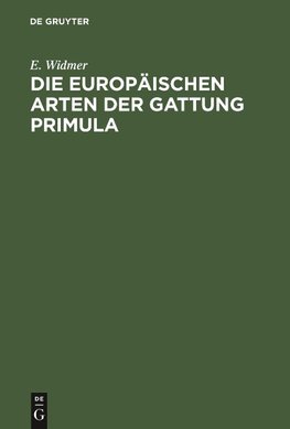 Die europäischen Arten der Gattung Primula