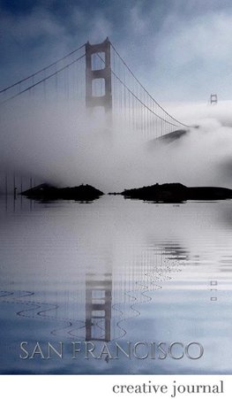 San Francisco stunning golden gate bridge reflections   Blank  white page Creative Journal