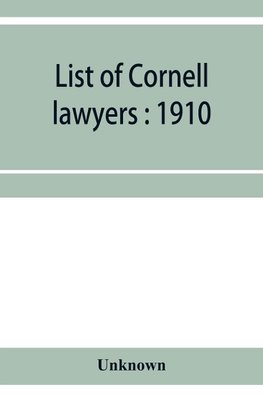 List of Cornell lawyers