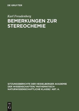 Bemerkungen zur Stereochemie