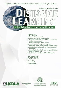 Distance Learning  - Volume 16 Issue 1 2019