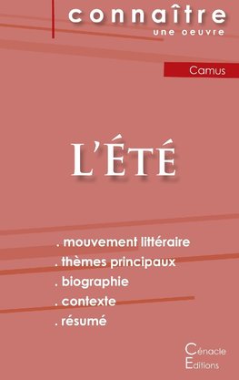 Fiche de lecture L'Été de Albert Camus (Analyse littéraire de référence et résumé complet)