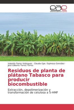 Residuos de planta de plátano Tabasco para producir biocombustible