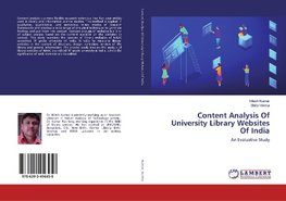 Content Analysis Of University Library Websites Of India