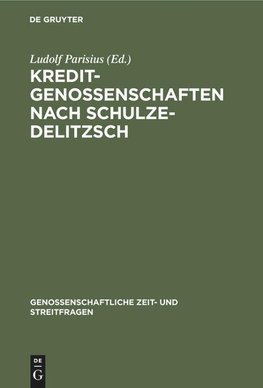 Kreditgenossenschaften nach Schulze-Delitzsch