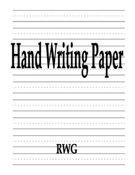 Hand Writing Paper