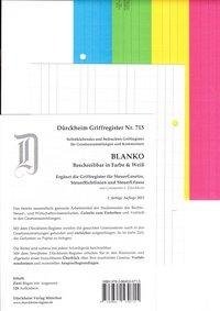 Dürckheim-Register Jur-Tab BLANKO BUNT BESCHREIBBAR Nr. 715