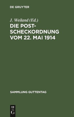 Die Postscheckordnung vom 22. Mai 1914